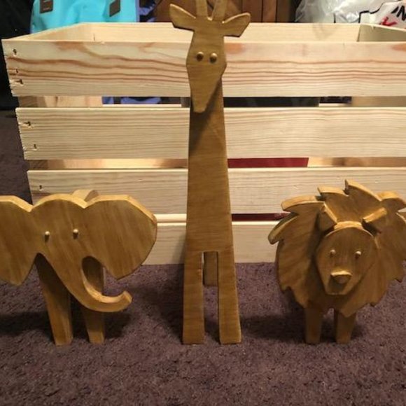 3 Wood Animals - Picture 1 of 9
